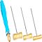 Brass Jewelry Hammers Set, with ABS Handle & Cloth Storage Bag, Rectangle, Golden, Brass Hammers: 96.5~101x30x10~15mm, ABS Handle: 14.05x1.85x1.9cm, Cloth Bag: 20.7x12.15x6.65cm