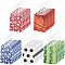 25Pcs 5 Colors Rectangle with Sport Good Pattern Paper Bags, with Handles, for Gift Bags, Shopping Bags, Mixed Color, 15x8x21cm, 5pcs/color