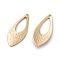Brass Pendants, Nickel Free, Real 18K Gold Plated, Horse Eye, 18.5x7x1mm, Hole: 1mm