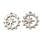 Non-Tarnish 316 Surgical Stainless Steel Pendants, Laser Cut, Sun with Star Charm, Stainless Steel Color, 15.5x15x1mm, Hole: 1.4mm