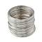 (Defective Closeout Sale) Steel Memory Wire, for Wrap Bracelets Making, Stainless Steel Color, 0.6mm, 22 Gauge, Inner Diameter: 58mm