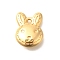 Ion Plating(IP) 304 Stainless Steel Pendants, Rabbit Head Charm, Real 18K Gold Plated, 16.5x12.5x4.5mm, Hole: 1.8mm