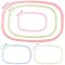 Embroidery Hoop, Cross Stitch Frame, Needle Craft Tool, with Iron Findings, Oval, Mixed Color, 5pcs/set