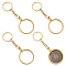4Pcs Alloy & Iron Keychian Chain, Golden, 114.5mm