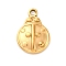 304 Stainless Steel Charms, Ladybug, Ion Plating(IP), Golden, 12.5x8.5x2.5mm, Hole: 1.2mm