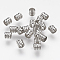 Tarnish Resistant 202 Stainless Steel Beads, Grooved Column, Stainless Steel Color, 4x4mm, Hole: 3mm