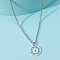201 Stainless Steel Pendant Necklace for Men, Stainless Steel Color, Compass, 23.62 inch(60cm)