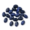 Natural White Jade Cabochons, Oval, Dyed, Dark Blue, 6x4x2~2.5mm