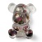 Resin Display Decorations, with Natural Tourmaline Chips Inside, Bear, 53.5~53.8x41~41.5x17.5~21mm
