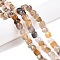 Natural Grey Agate Beads Strands, Nuggets, Tumbled Stone, 7~12x9~11x9~11mm, Hole: 1mm, about 37~39pcs/strand, 14.29~14.72 inch(36.3~37.4cm)