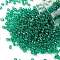 TOHO Round Seed Beads, Japanese Seed Beads, (164B) Transparent AB Dark Peridot, 8/0, 3mm, Hole: 1mm, about 1110pcs/50g