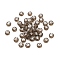 Opaque Acrylic Beads, Flat Round with Letter, Coconut Brown, 7x4mm, Hole: 1.6mm, about 3846pcs/500g