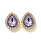 Acrylic Rhinetsone Cabochons, with ABS Plastic, Teardrop, Lilac, 19x15x6mm