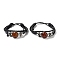 Natural Natural Carnelian Multi-strand Bracelets, Adjustable PU Leather Braided Cord Bracelets for Unisex, Inner Diameter: 2-3/8~2-7/8 inch(5.9~7.3cm)