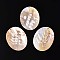 Natural Freshwater Pearl and Freshwater Shell Big Pendants, Oval Charms, PeachPuff, 70x54.5~55x4~6mm, Hole: 2mm