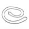 Non-Tarnish 304 Stainless Steel Curb Chain Necklaces, with Lobster Claw Clasps, Stainless Steel Color, 29.5 inch(75cm), 3.5mm