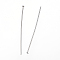 Tarnish Resistant 304 Stainless Steel Flat Head Pins, Stainless Steel Color, 40x0.7mm, Head: 1.2mm