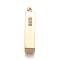 304 Stainless Steel Pendants, with Glass Rhinestone, Cuboid, Crystal, Golden, 38x8x8mm, Hole: 4mm
