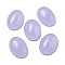 Glass Cabochons, Imitation Jade, Oval, Light Blue, 18x13x5~5.5mm
