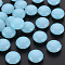 Imitation Jelly Acrylic Beads, Flat Round, Light Sky Blue, 17x9.5mm, Hole: 2mm, about 316pcs/500g