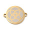 Ion Plating(IP) 304 Stainless Steel Connector Charms, Flat Round Links with 4-Ring Pattern, Golden, 16x20x1.5mm, Hole: 1.6mm