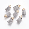 Suede Cord Tassel Pendants, with Brass Findings, Golden, Gray, 16~19x7mm, Hole: 1mm