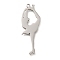 Anti-Tarnish 304 Stainless Steel Pendants, Laser Cut, Roller Gymnast Charm, Stainless Steel Color, 39x14.5x1.5mm, Hole: 1.5mm