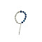 Dyed Natural White Chalcedony Round Beaded Bracelet, Platinum, 7-1/8~9-1/8 inch(18~23cm)