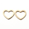 PVD Vacuum Plating 304 Stainless Steel Linking Rings for Jewelry Making, Manual Polishing, Heart, Golden, 11.5x13.5x1.5mm, Inner Diameter: 8x11mm