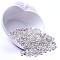 Brass Spacer Beads, Long-Lasting Plated, Flat Round, Silver, 1/4 inch(6mm)