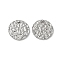 304 Stainless Steel Pendants, Round Charms, Stainless Steel Color, 12.5x1mm, Hole: 0.8mm