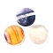Natural Fluorite Beads, No Hole/Undrilled, for Wire Wrapped Pendant Making, Flat Round, 29x6~6.5mm