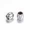 Tarnish Resistant 202 Stainless Steel Beads, Barrel, Stainless Steel Color, 6x6mm, Hole: 4mm