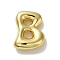 Rack Plating Brass Pendants, Balloon Letter Charms, for Personalized Name Necklaces Making, Cadmium Free & Lead Free, Long-Lasting Plated, Real 18K Gold Plated, Letter B, 24x17.5x6mm, Hole: 2.5mm