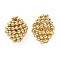 Brass Pendants, Cadmium Free & Nickel Free & Lead Free, Cone Charms, Real 18K Gold Plated, 24x18mm, Hole: 1.6mm