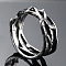 304 Stainless Steel Finger Rings, Vintage Branch Thorn Crown, Stainless Steel Color, US Size 9(18.9mm)