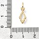 Латунь стекло кулоны KK-U061-20G-02-3