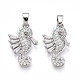 Латунные микро проложить кубического циркония подвески KK-N257-13P-1