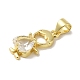 Стеклянные подвески из латуни с покрытием стойки KK-P272-18B-G01-2