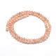 Натуральный Sunstone бисер пряди G-E411-13B-4mm-2