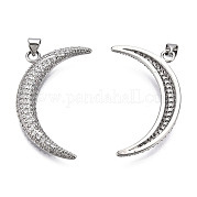 Латунные микропаве прозрачные подвески с фианитом KK-N227-140P