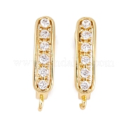 Фурнитура для сережек-обручов из латуни с фианитом KK-S374-04G-04