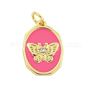Подвески из латуни с эмалью в стойку KK-U021-17C-G