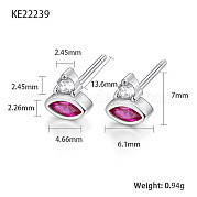 Серьги-гвоздики с кубическим цирконием LS2614-6