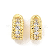 Латунные микропаве прозрачные подвески с фианитом KK-Z044-08G