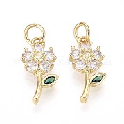 Латунные микро проложить кубического циркония подвески KK-T071-124G