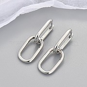 925 овальные серьги-кольца из стерлингового серебра QX2219-2