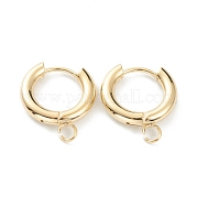 201 фурнитура для сережек-колец Huggie Hoop из нержавеющей стали STAS-P283-01C-G