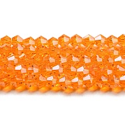 Прозрачные стеклянные бусины гальваническим пряди GLAA-F029-4mm-C23