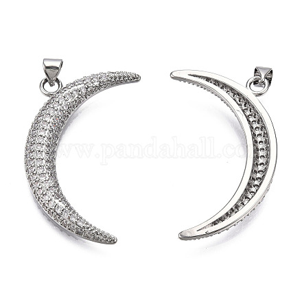 Латунные микропаве прозрачные подвески с фианитом KK-N227-140P-1
